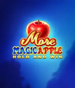 Step into the enchanting world of the More Magic Apple slot game by 3 Oaks Gaming, highlighting a glistening red apple on a deep blue background. This graphic conveys the magical theme of the game. Perfect for those enchanted by fairy-tale slots, the vibrant color scheme and attractive artwork make this slot stand out. 