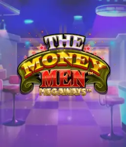 Dive into the exciting world of The Money Men Megaways slot by Pragmatic Play, showcasing a bold logo with glittering stars set against a stylish background. This graphic portrays the glamour and excitement of high-stakes gambling with its striking colors and design. Ideal for slot game lovers looking for a taste of Vegas. 