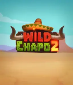 Experience the colorful Mexican desert with Wild Chapo 2 slot by Relax Gaming, featuring a whimsical bull wearing a sombrero set against a serene desert backdrop. This image conveys the charm and humor of the game, ideal for players who enjoy unique themes, providing a delightful play experience.