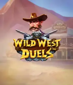  Immerse yourself in the wild world of "Wild West Duels" by Pragmatic Play, featuring a hardened gunslinger ready for a showdown. The image features a stern cowboy with crossed pistols, set against a dusty Western town. His focused expression and authentic attire embody the spirit of the Old West. The game's title is clearly displayed in an ornate font, adding to the action-packed theme. 