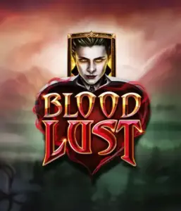 A dark and seductive view of the Blood Lust slot by ELK Studios, featuring gothic vampire symbols and a haunting castle backdrop. The visual emphasizes the slot's enthralling atmosphere, enhanced by its unique 5-reel and 99-payline structure, making it an enticing choice for those drawn to the vampire genre.